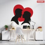 Sticker mural amour m (largeur 58cm, hauteur 54cm)