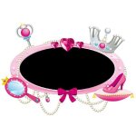 Sticker mural ardoise princesse