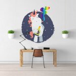 Sticker mural licorne mauvaise alcool xxl (hauteur 142cm, largeur 128cm)