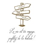 Sticker mural - la vie est un voyage