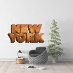 Sticker new york city s (largeur 60cm, hauteur 30cm)