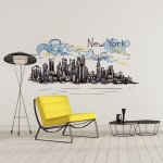 Sticker new york m (largeur 58cm, hauteur 30cm)