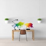 Sticker origami taureau ours xl (largeur 120cm, hauteur 36, 5cm)