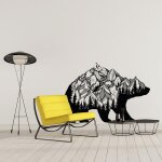 Sticker ours montagne s (largeur 60cm, hauteur 43cm)