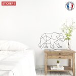 Sticker ours origami xl (largeur 98cm, hauteur 59cm)