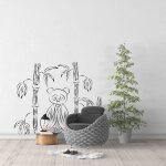 Sticker panda bambou m (largeur 58cm, hauteur 52cm)