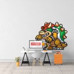 Sticker pixel art bowser s (largeur 38cm, hauteur 33cm)