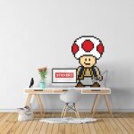 Sticker pixel art toad s (hauteur 38cm, largeur 24cm)