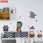 Stickers planche halloween xl (largeur 98cm, hauteur 52cm)