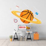 Sticker planete basket xl (hauteur 98cm, largeur 104cm)