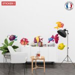 Sticker poissons cartoon m (largeur 90cm, hauteur 50cm)