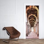 Sticker porte all�e colonnes - 204 x 93 cm