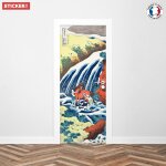 Sticker porte cascade de yoshino - 204 x 83 cm