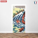 Sticker porte cascade de yoshino - 204 x 93 cm