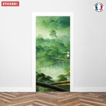 Sticker porte chemin de bambou - 204 x 93 cm