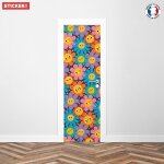 Sticker porte fleurs cartoon - 204 x 63 cm
