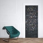 Sticker porte harry potter baguettes magiques - 204 x 73 cm