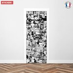 Sticker porte manga shonen - 204 x 83 cm