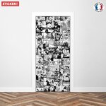 Sticker porte manga shonen - 204 x 93 cm
