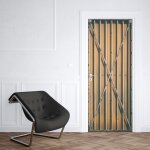 Sticker porte m�tallique - 204 x 93 cm