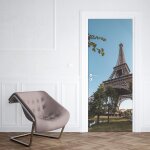 Sticker porte tour eiffel - 204 x 93 cm