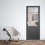 Sticker porte verriere atelier 2 vitres - 204 x 63 cm