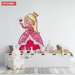 Sticker princesse rose xl (hauteur 98cm, largeur 68cm)