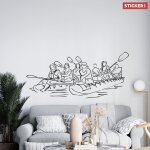 Sticker rafting catamaran xxl (largeur 200cm, hauteur 91cm)