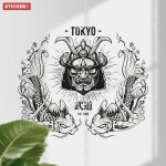 Sticker samoura? martial art xl (largeur 98cm, hauteur 84cm)