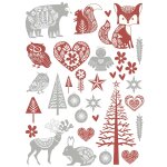 Sticker no�l scandinave xl (hauteur 98cm, largeur 74, 5cm)