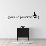 Sticker seigneur des anneaux vous ne passerez pas s (largeur 60cm, hauteur 13cm)