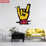 Sticker signe des cornes s (hauteur 38cm, largeur 29cm)