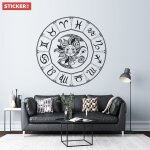 Sticker signes du zodiaque s (hauteur 38cm, largeur 38cm)