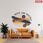 Sticker skate and destroy xxl (largeur 168, 5 cm, hauteur 128cm)
