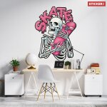 Sticker skate graffiti squelette xl (hauteur 98cm, largeur 74, 5cm)