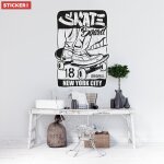 Sticker skate new york s (hauteur 38cm, largeur 27cm)