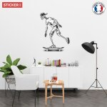 Sticker skate squelette black planche m (hauteur 58cm, largeur 44cm)
