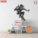 Sticker skateboard zombie black s (hauteur 38cm, largeur 37cm)