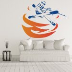 Sticker skieur enflamm? xl (largeur 98cm, hauteur 80cm)