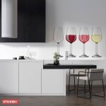 Stickers verres de vin xxl (largeur 200cm, hauteur 123, 5cm)