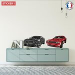 Stickers voitures chevrolet camaro s (largeur 60cm, hauteur 18cm)