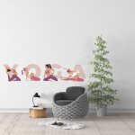 Sticker yoga femmes enceintes xl (hauteur 26cm, largeur 120cm)