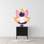 Sticker yoga lotus m (hauteur 58cm, largeur 59cm)