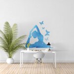 Sticker yoga papillon m (largeur 58cm, hauteur 55, 5cm)