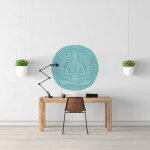 Sticker yoga peinture s (hauteur 38cm, largeur 38cm)