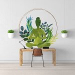 Sticker yoga v?g?taux m (hauteur 58cm, largeur 58cm)