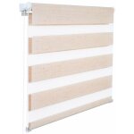 Store enrouleur jour et nuit zebra roller double couche 45x150 cm naturel helloshop26 19 0000922
