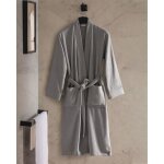 Stripe peignoir col kimono unisexe