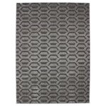 Structura - tapis vintage motifs en relief inspiration scandinave 133 x 190 cm gris