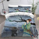 Style chinois housse de couette x imprim�� d manga fille parure de lit personnes ado fille enfants microfibre ...